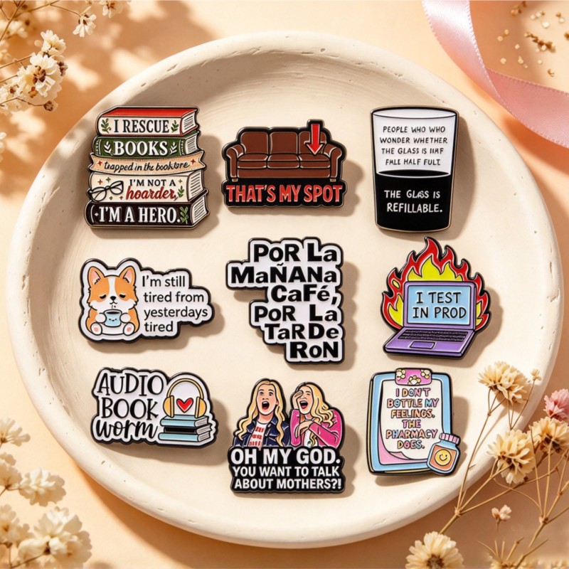 Cute Funny Quote Enamel Pins w - đánh giá và giá Tuxedo Lapel Pin