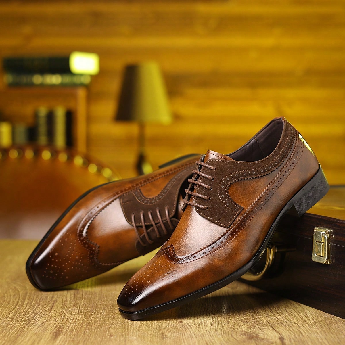 Wingtip Brogue Lace‑Up Dress S - đánh giá và giá Formal Men Daily Wear Footwear