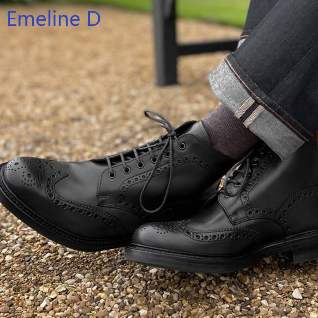 Men Brogue Ankle Boots Genuine - đánh giá và giá Formal Men Daily Wear Footwear