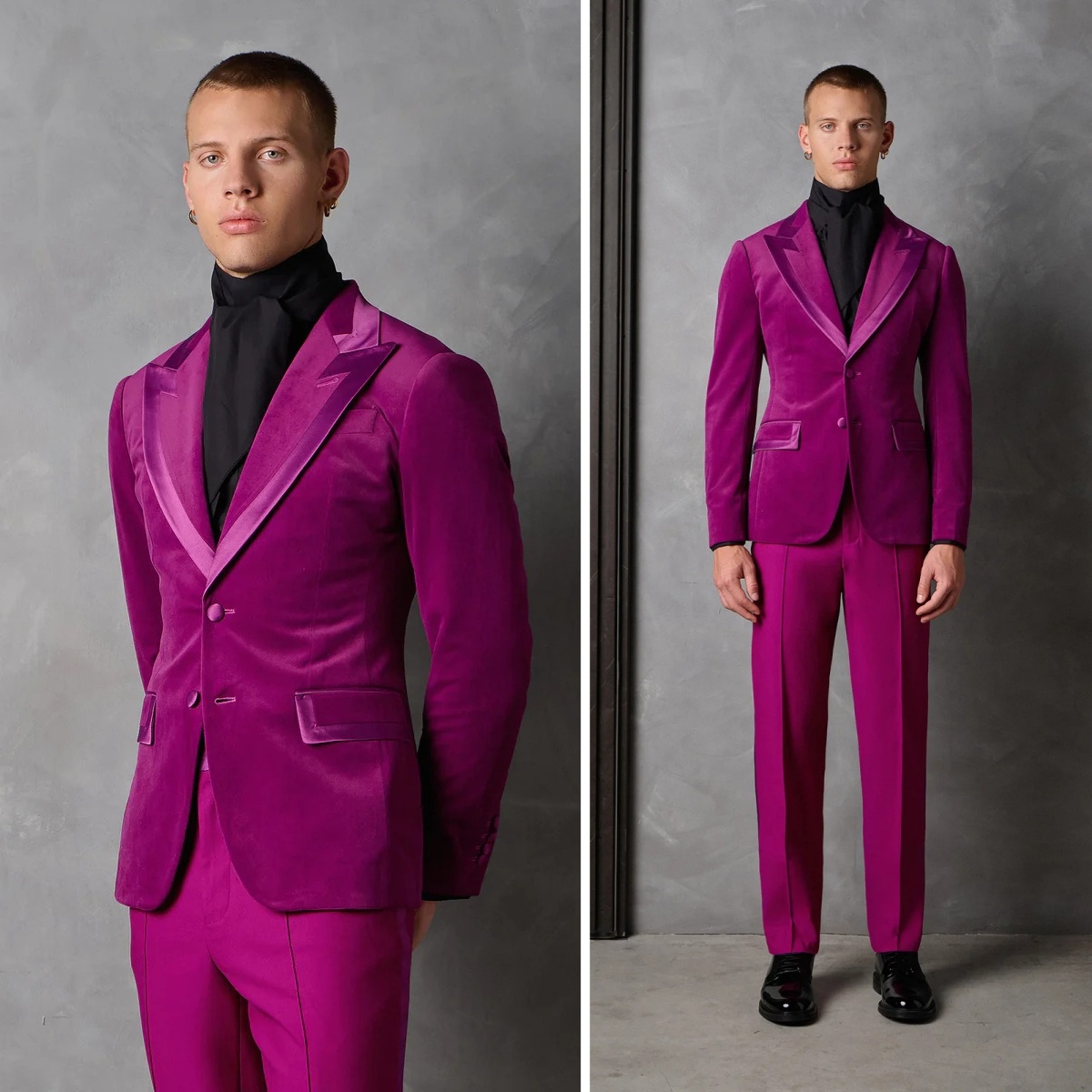 Chic Man Wedding Tuxedos Velve - đánh giá và giá Men Formal Wear Modern