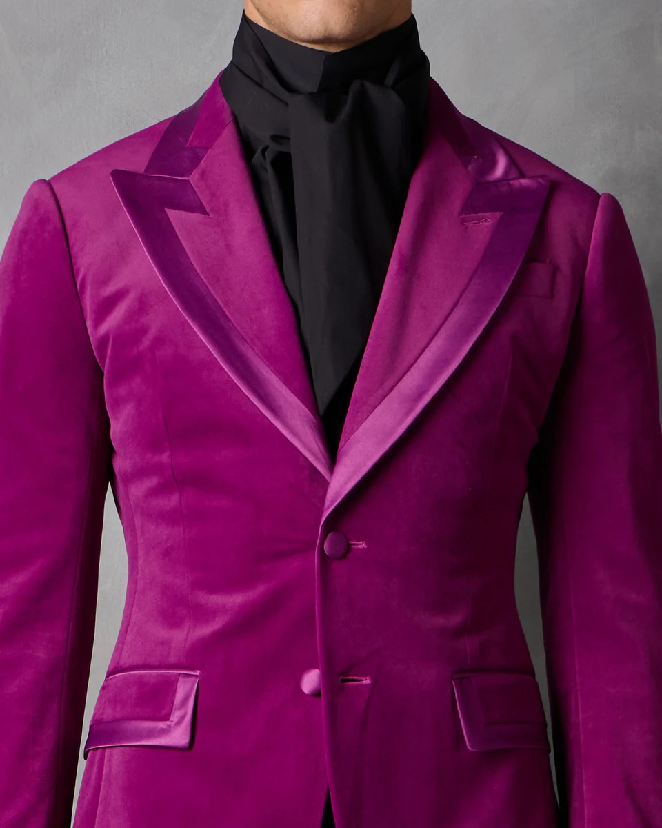 Chic Man Wedding Tuxedos Velve - đánh giá và giá Men Formal Wear Modern