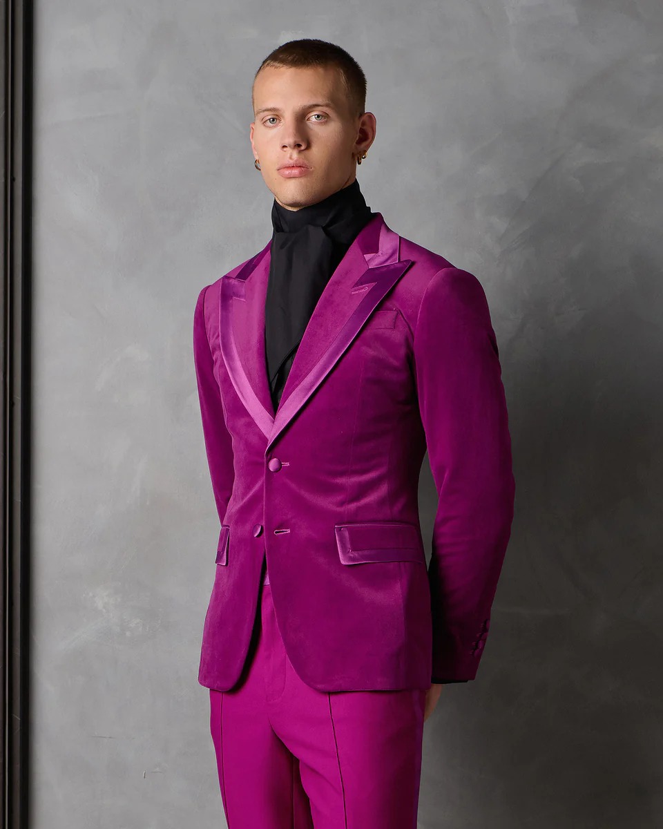 Chic Man Wedding Tuxedos Velve - đánh giá và giá Men Formal Wear Modern