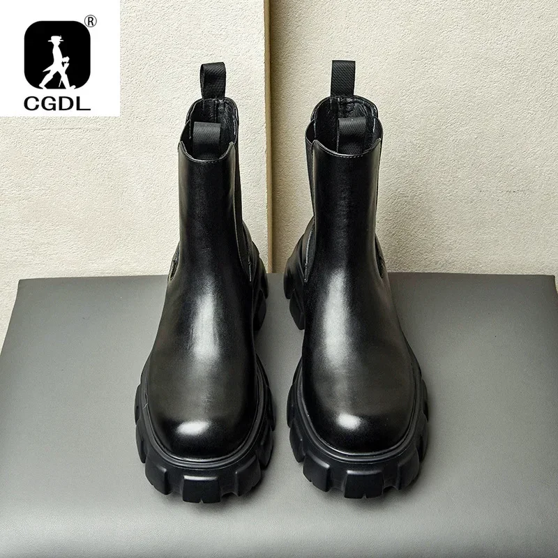 Giày bốt nam da thật, đế dày,  - đánh giá và giá Men Formal Wear With Boots