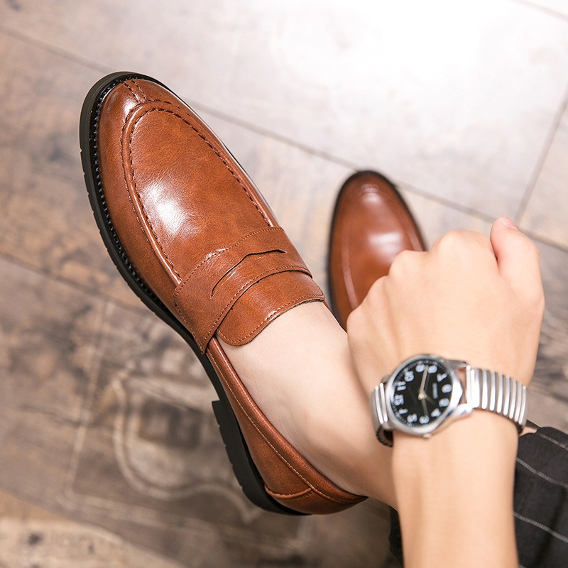 Men Vintage Faux Leather Penny - đánh giá và giá Formal Men Daily Wear Footwear