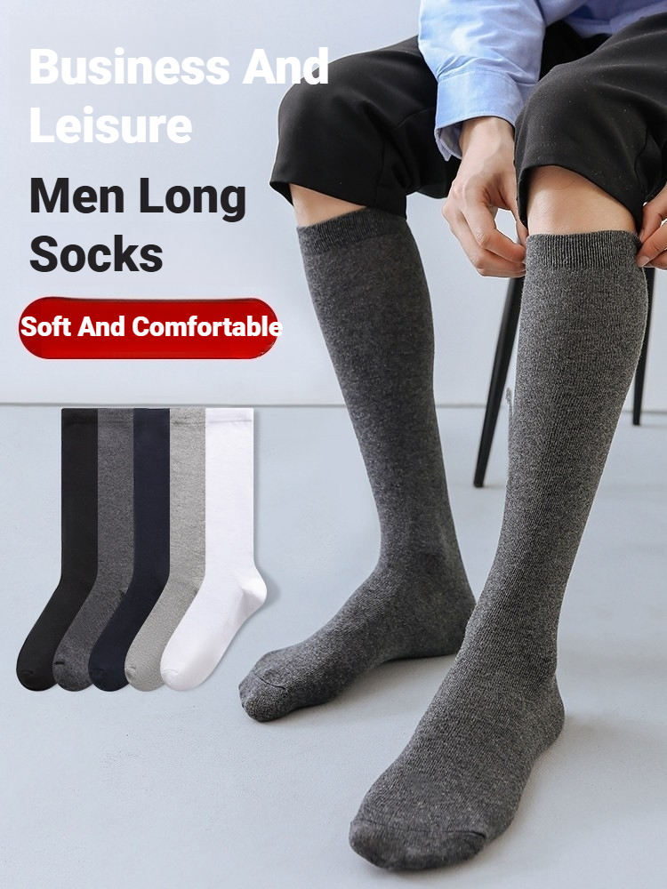 1 Pair Men Solid Knee High Bus - đánh giá và giá Sock Garter Men