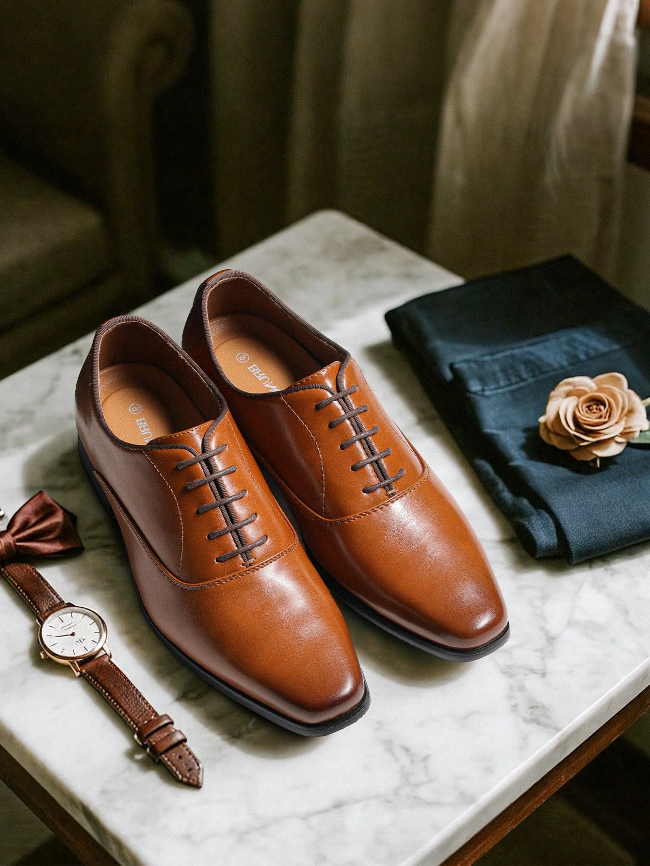 Brown Oxford Dress Shoes for M - đánh giá và giá Formal Men Daily Wear Footwear