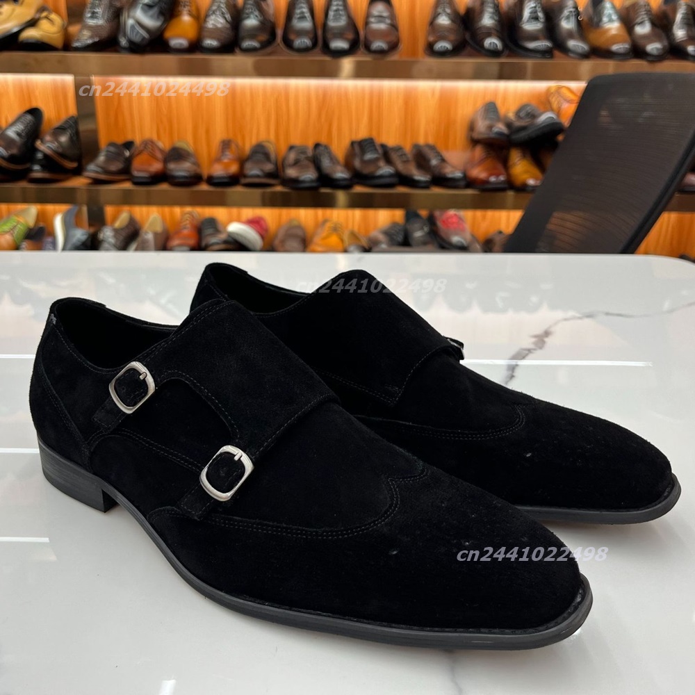 Dual Metal Buckle Men Monk Loa - đánh giá và giá Formal Men Daily Wear Footwear