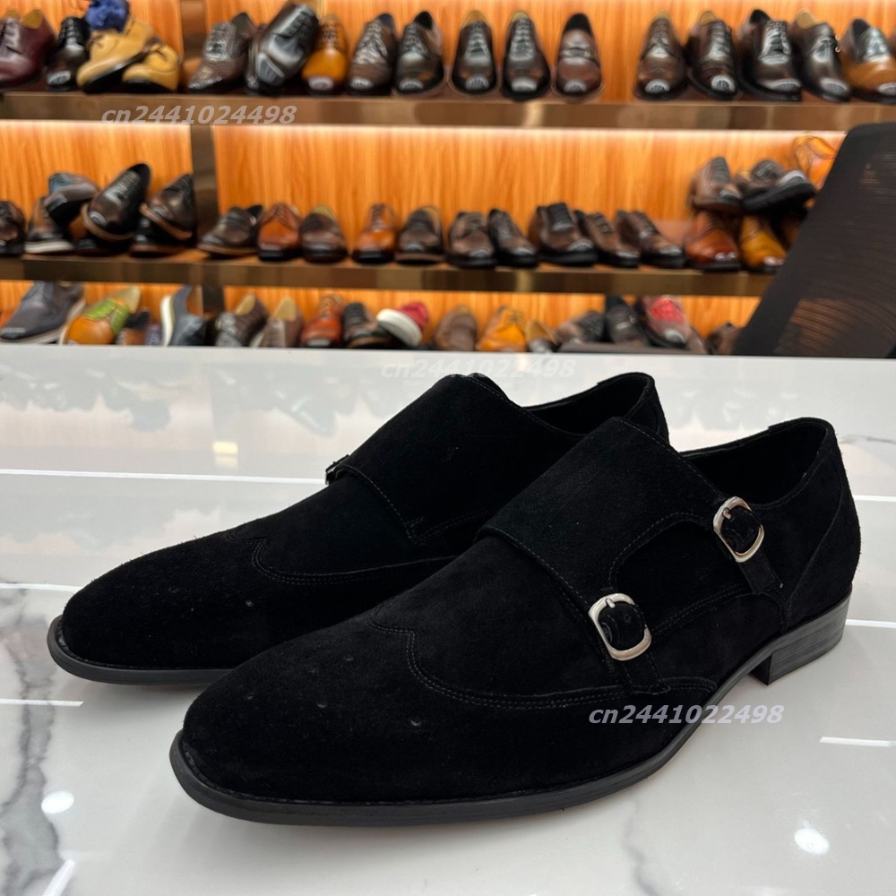 Dual Metal Buckle Men Monk Loa - đánh giá và giá Formal Men Daily Wear Footwear
