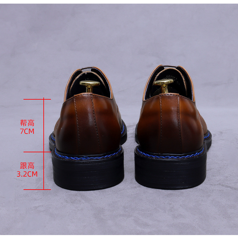 Cognac Cap-Toe Oxfords Genuine - đánh giá và giá Formal Men Daily Wear Footwear