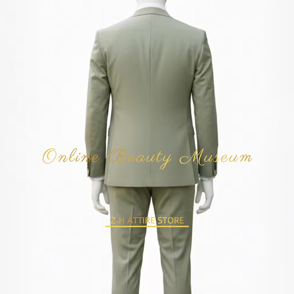 Men’s Sage Green 3-Piece Suit  - đánh giá và giá Men Formal Wear Modern